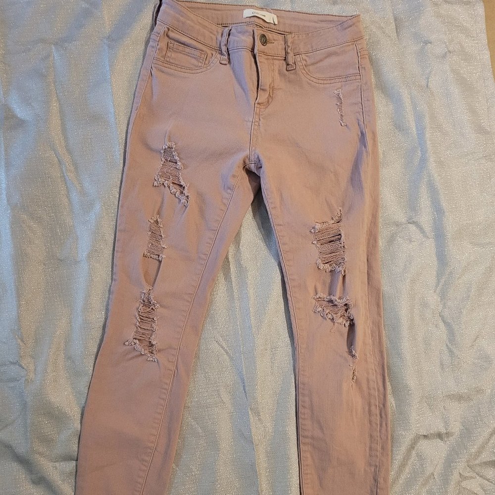 Cello distressed jeans size 5 Pink